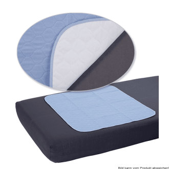 Bettschutzunterlage ActivePro 4-lagig 85x90 cm blau Ausf.: mit Einsteckflügel