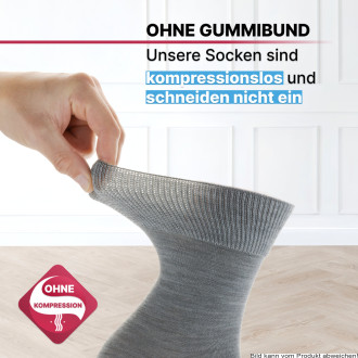 Merinowollsocken antibakteriell Farbe: aschgrau Gr. 36-38