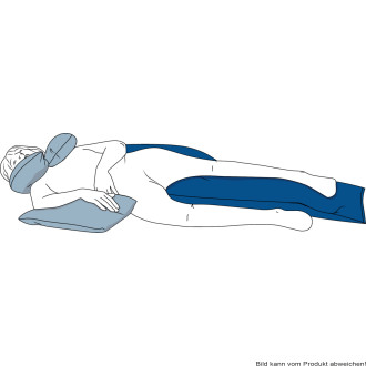 Seitenlagerungskissen CarePur M 180 x 31 cm blau