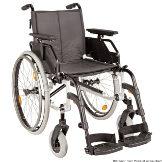 Leichtgewichtrollstuhl CANEO S mit Kombiarmlehnen, PU elfenbein SB 39 cm