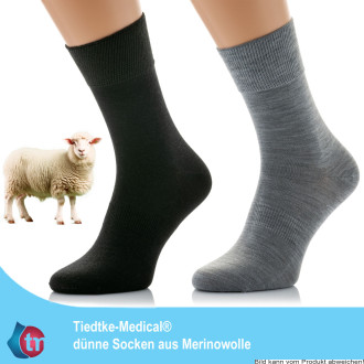 Merinowollsocken antibakteriell Farbe: aschgrau Gr. 36-38