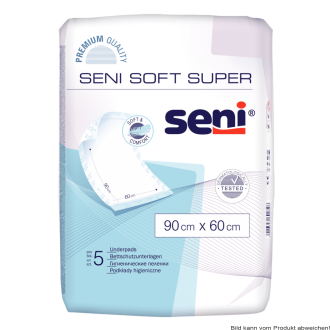 Bettschutzunterlagen Seni Soft Super 90x60 (1 Karton: 12 x 5 Stück)