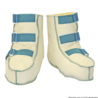 Reha-Schuhe Echtfell medizinisch mit Klettverschluss, natur (Paar) Gr. 35/36