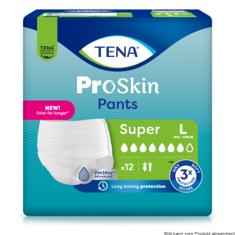 TENA Pants PROskin Super L, Hüfte 100-135 cm (1 Karton: 4 x 12 Stück)