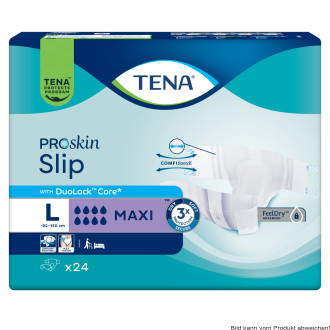 Windelhose TENA Slip PROskin Maxi L, Hüfte 92-150 cm (1 Karton: 3 x 24 Stück)