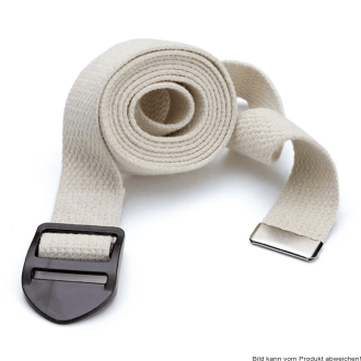 Yoga Belt mit Clip ca.3,8 x 300 cm, natur