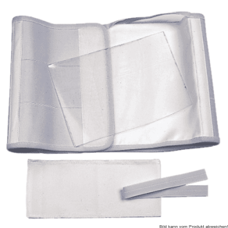 Bandage Stomacare Halbfabrikat weiß Gr. L links