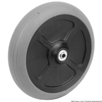Rad für Rollatoren mit Kugellager- Rippenfelge TPE 200x50 Nabenlänge 64mm