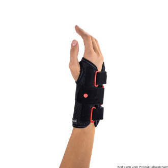 Handgelenkorthese DONJOY ManuForm schwarz-rot Gr. L links