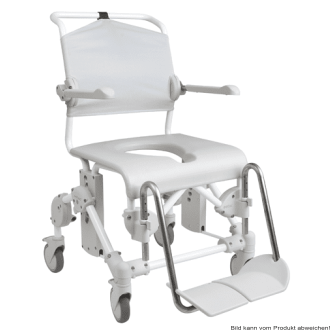 Dusch- und Toilettenrollstuhl Swift Mobil-2 XL mit Eimerhalter, 160 kg, grau