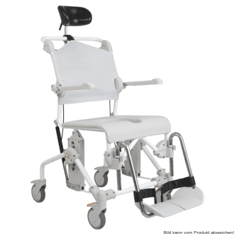 Dusch- und Toilettenrollstuhl Swift Mobil Tilt-2 mit Eimerhalter, grau
