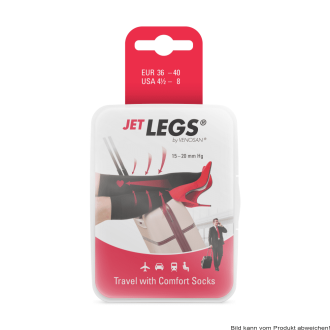 Reisestrümpfe Jet Legs Travel Socks, schwarz Gr. 36-40